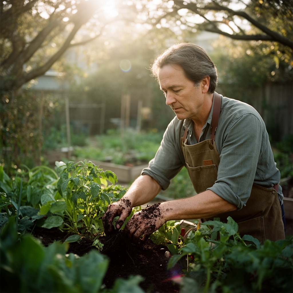 Steps for installing a vegetable garden bench
